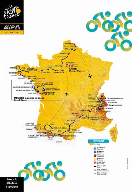Carte du Tour de France